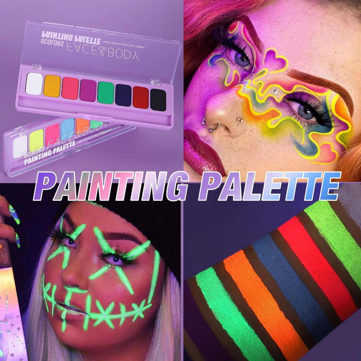 MEICOLY arm swatches showing true matte and neon payoff for color planning