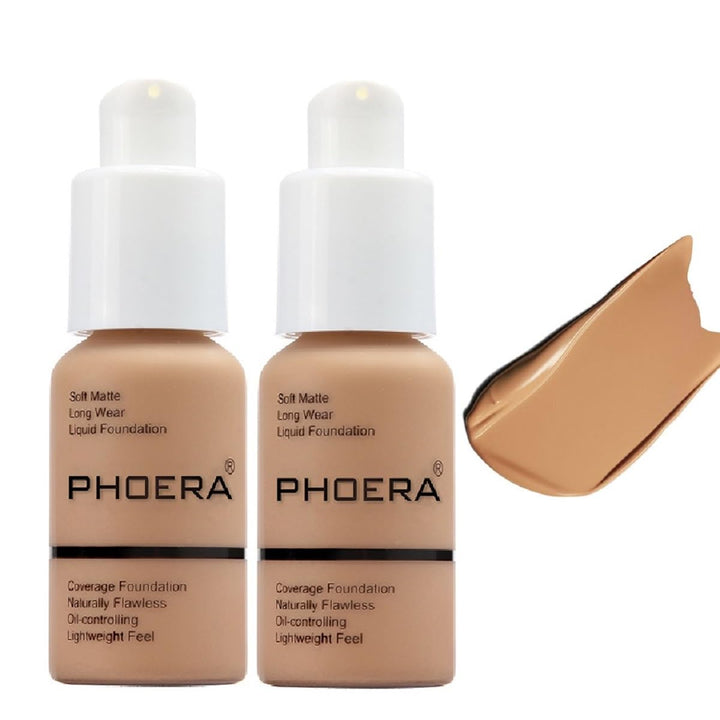Meifen PHOERA front bottle showing label and convenient pump benefit long wear