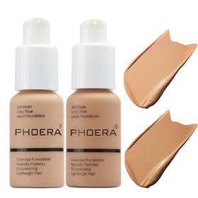 Meifen PHOERA front packaging showing both Buff Beige and Sand shades for shade matching