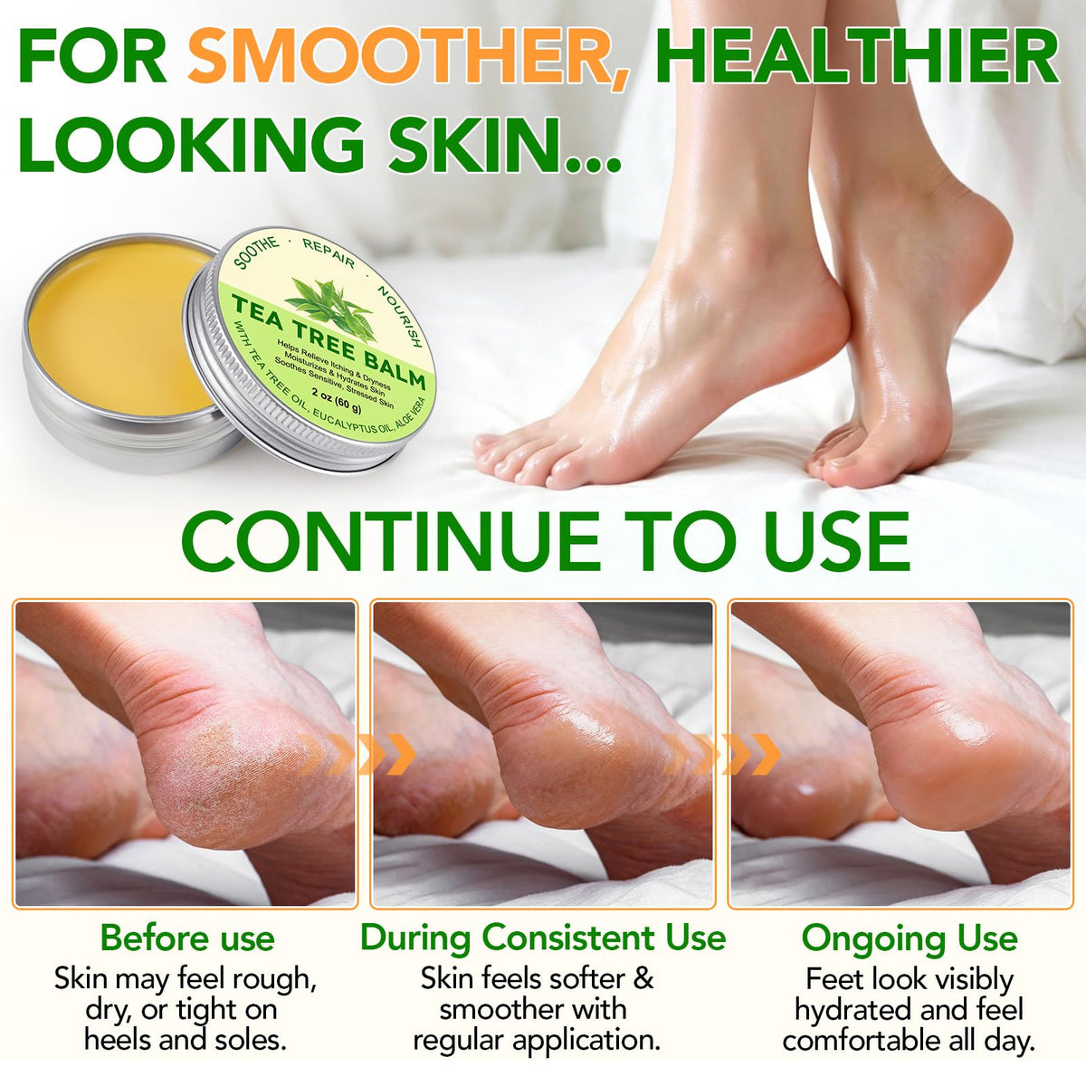 Meifenla balm on elbow demonstrating relief and smoother skin