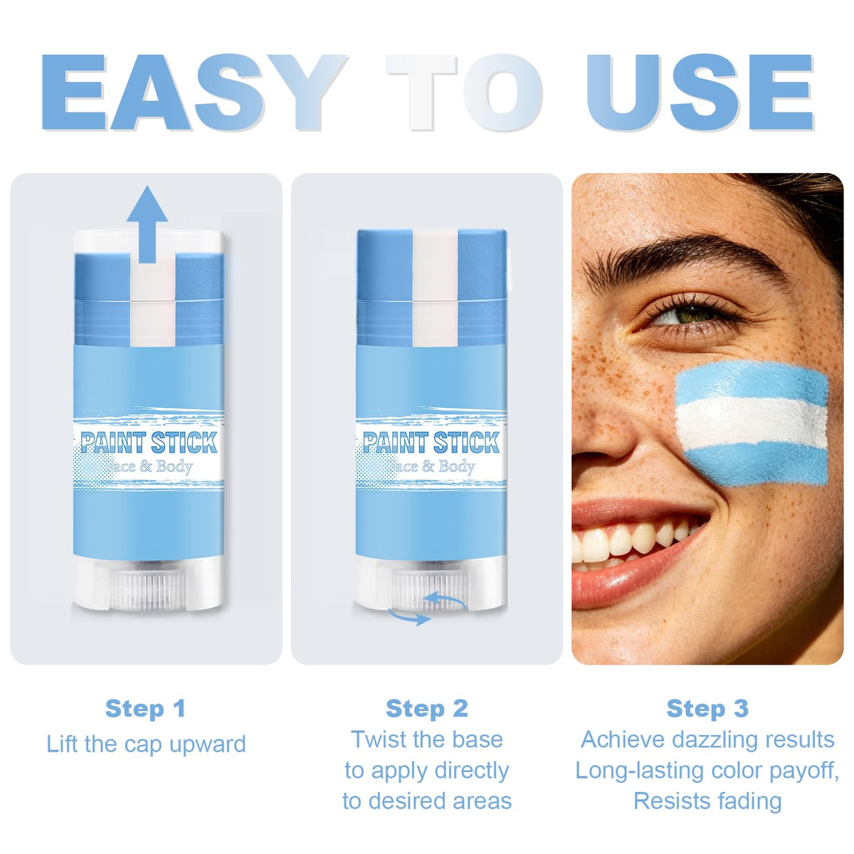 Meilury removal demonstration with cleanser showing gentle wash-off of pigments
