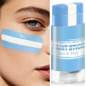 Meilury close-up of tri-color stripes showing vivid blue white and black pigments
