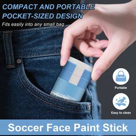 Meilury size comparison next to phone showing pocket-friendly portable fan paint