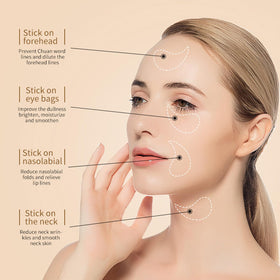 MeiPlumLai patch applied under eye demonstrating reduced puffiness appearance