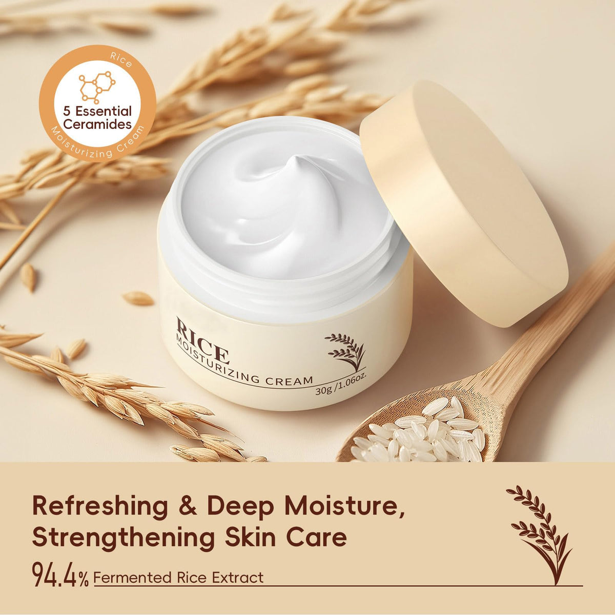 MeiPlumLai open jar cream texture demonstrating smooth fast-absorbing finish