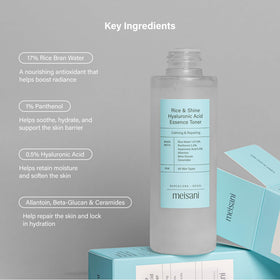 Meisani texture poured to show lightweight, essence-like hydration