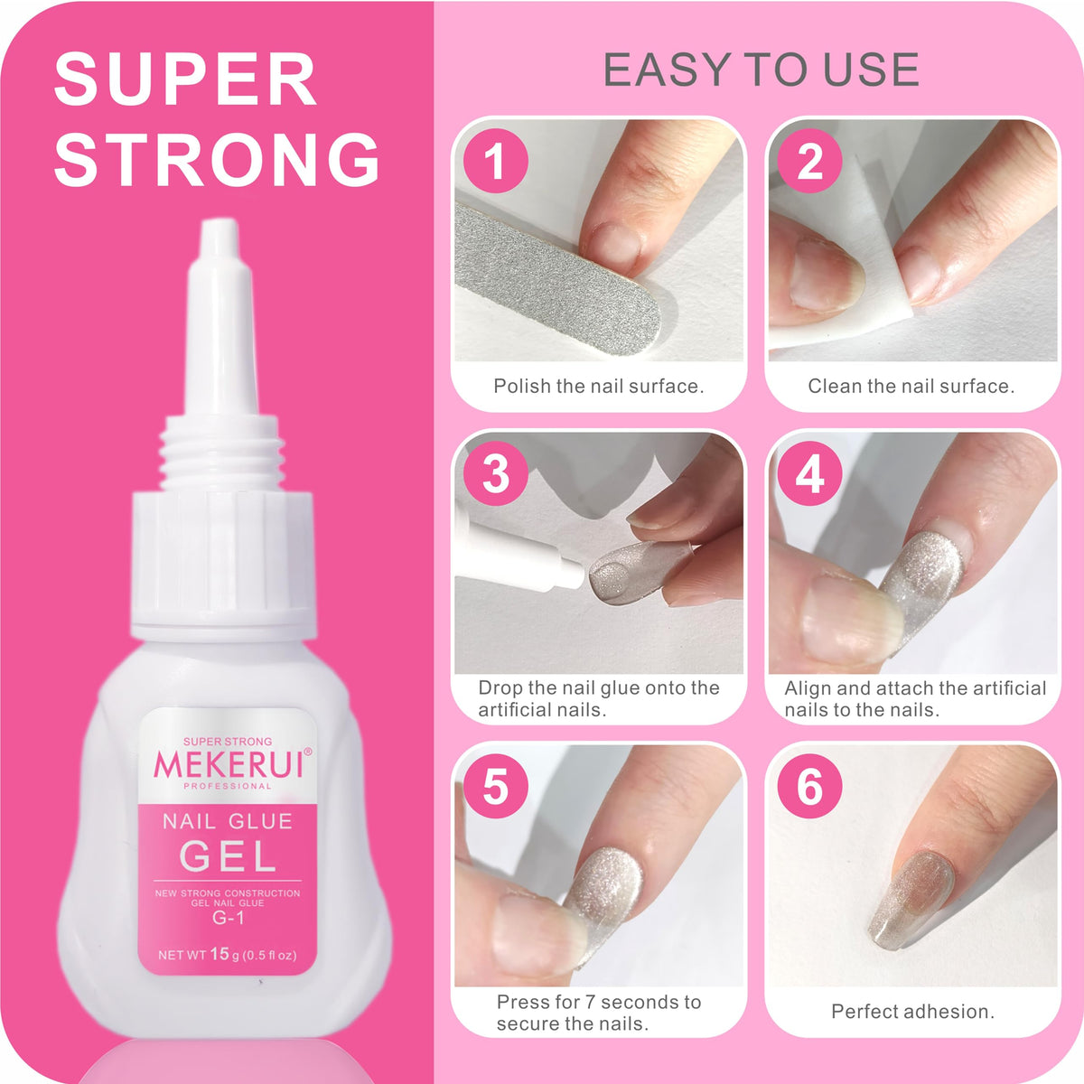 MEKERUI gel texture close-up demonstrating thick anti-drip consistency