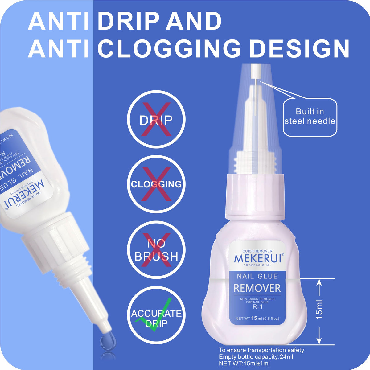 MEKERUI included grinding strips and plastic sticks for proper prep and accurate placement