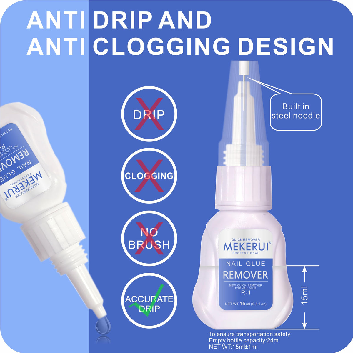 MEKERUI before-and-after nail repair showing restored tip strength and clean finish