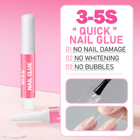 MEKK clear glue drop illustrating crystal finish and quick set