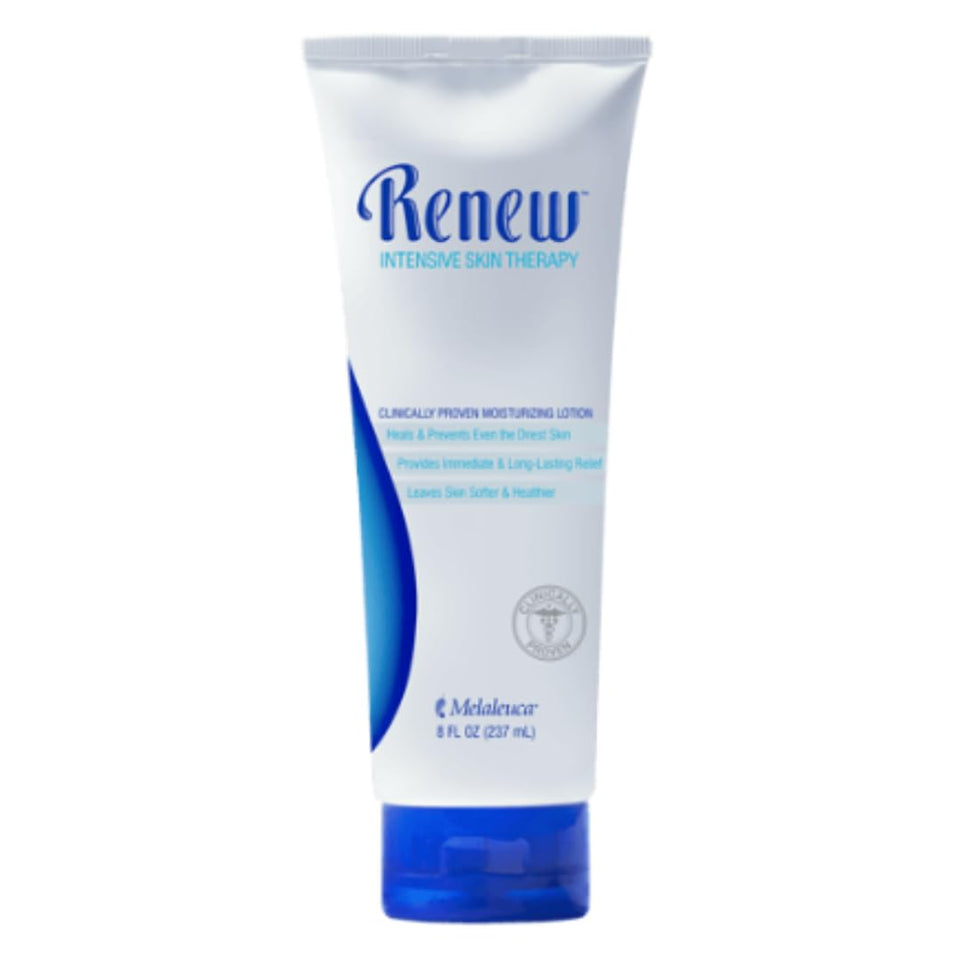 Melaleuca Renew front packaging showing lotion tube and soft skin benefit