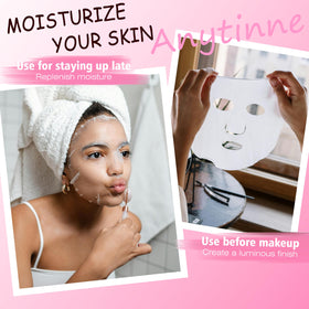 Meleell mask being applied step by step for quick at-home spa hydration
