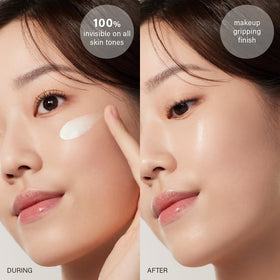 Melixir applied under makeup to show improved makeup grip