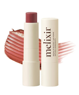 Melixir lip butter front packaging showing tube and shade for easy identification and convenience