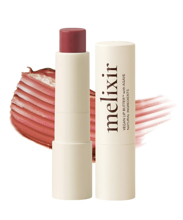Melixir lip butter front packaging showing tube and shade for easy identification and convenience