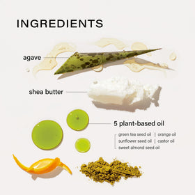 Melixir lip butter packaging back label highlighting plant-based and vegan benefits