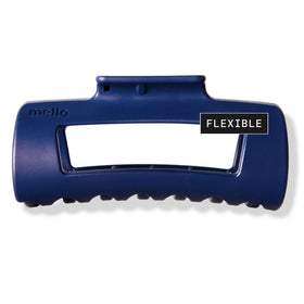 MELLO front view of blue medium clip showing compact design and secure hold