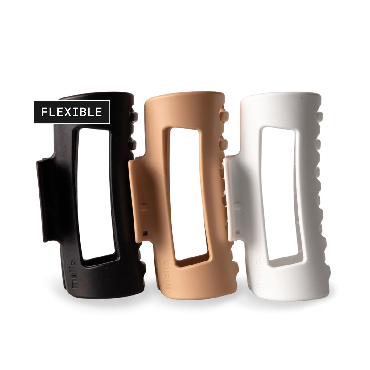 MELLO front packaging showing three neutral CloudFlex clips, easy selection benefit