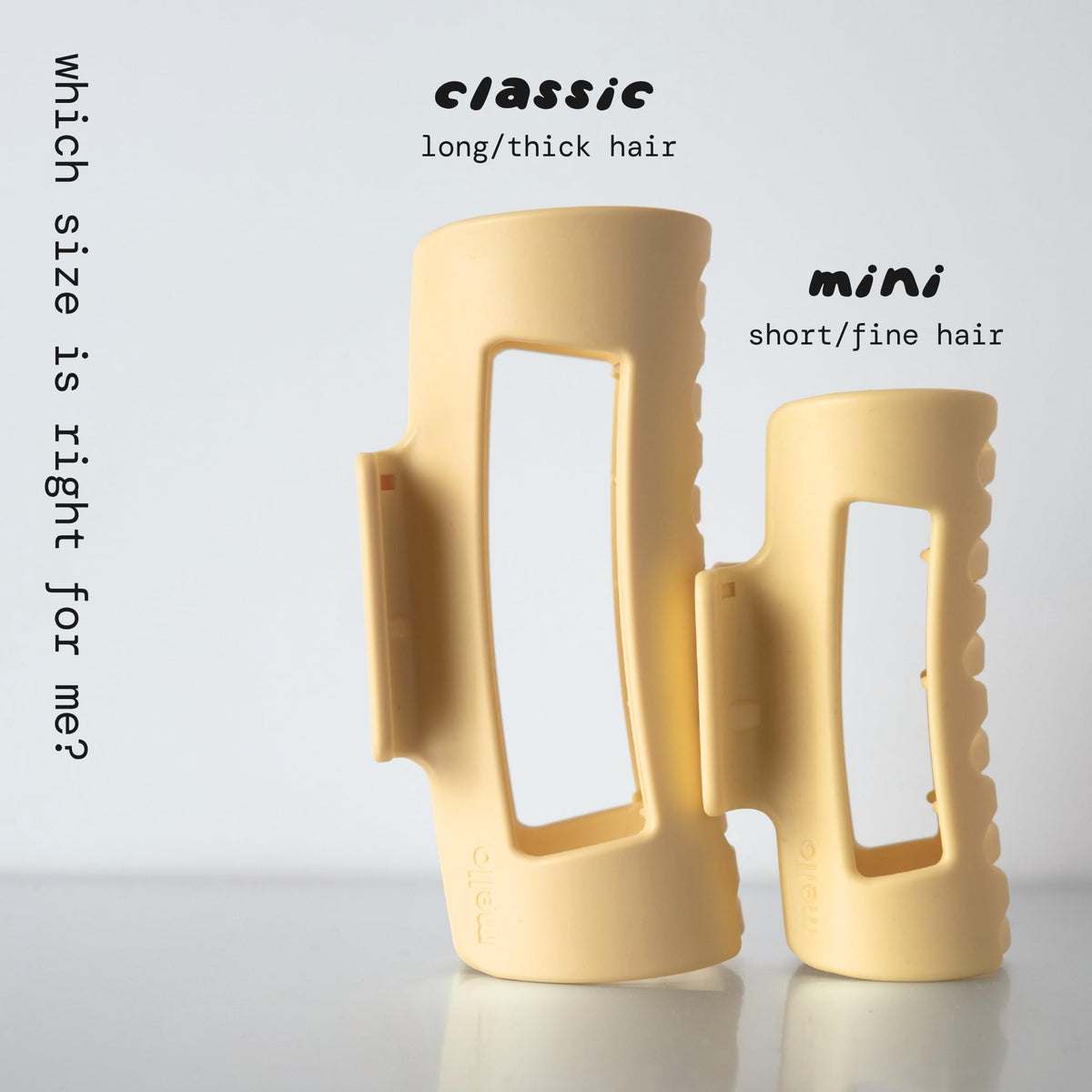 MELLO clip holding a medium bun, showing secure all-day styling