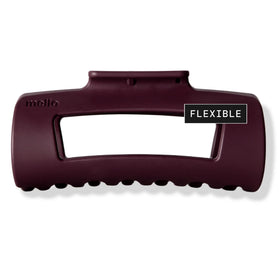 MELLO front view of Burgundy clip showing shape and grip benefit