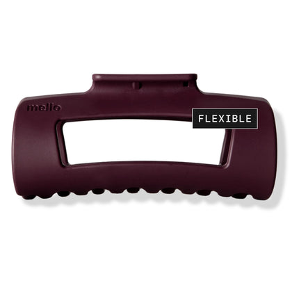 MELLO front view of Burgundy clip showing shape and grip benefit