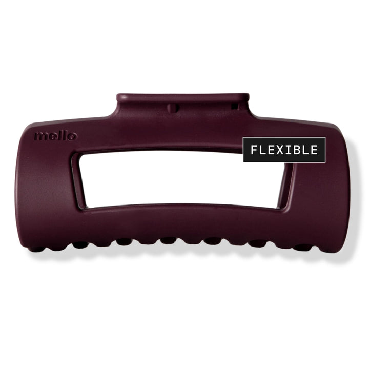 MELLO front view of Burgundy clip showing shape and grip benefit