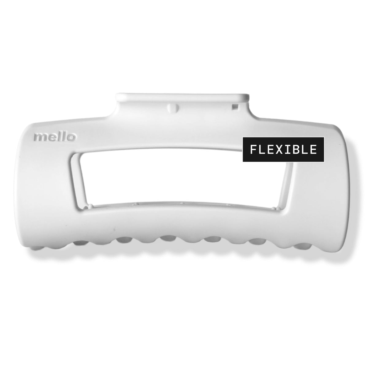 MELLO medium clip front packaging showing clean white design and secure hold
