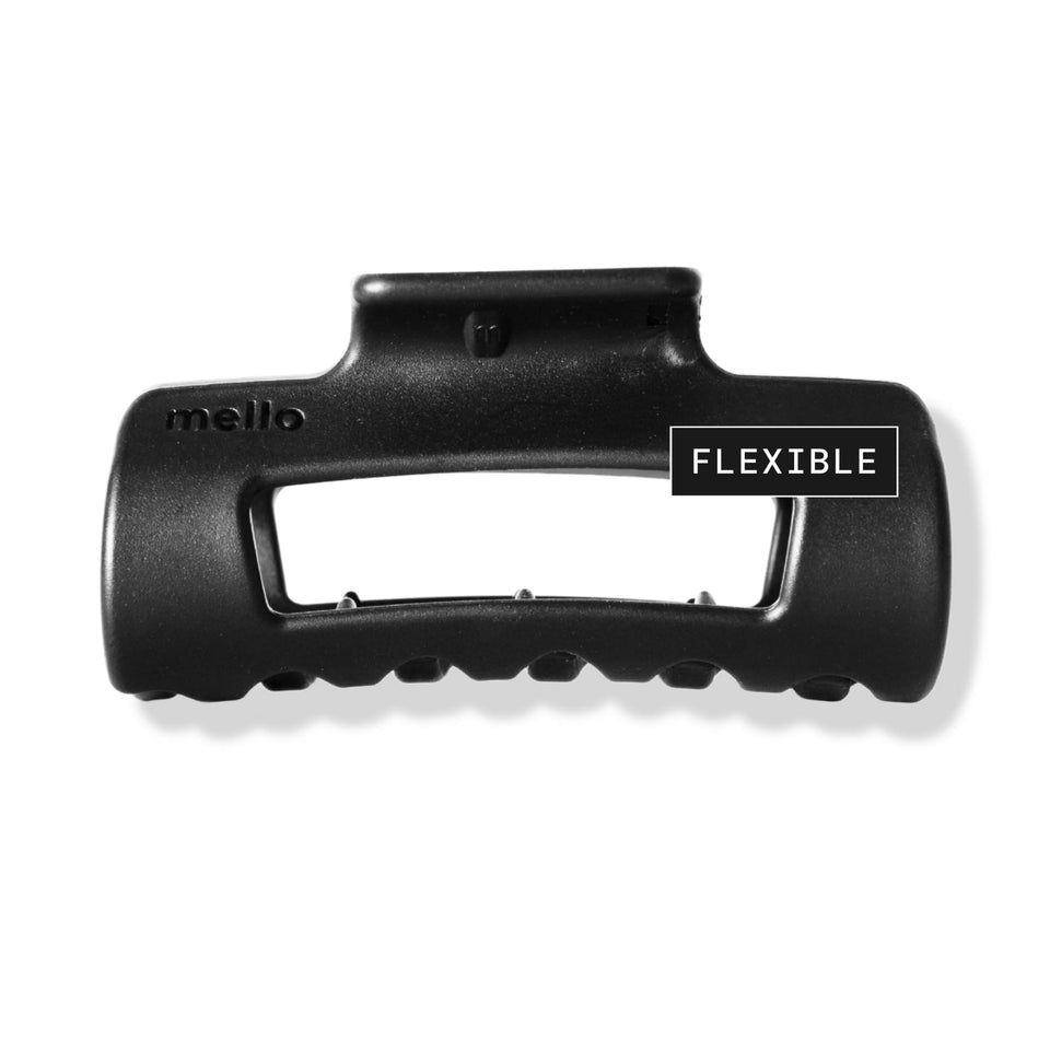MELLO small hair clip front view showing compact shape and secure hold