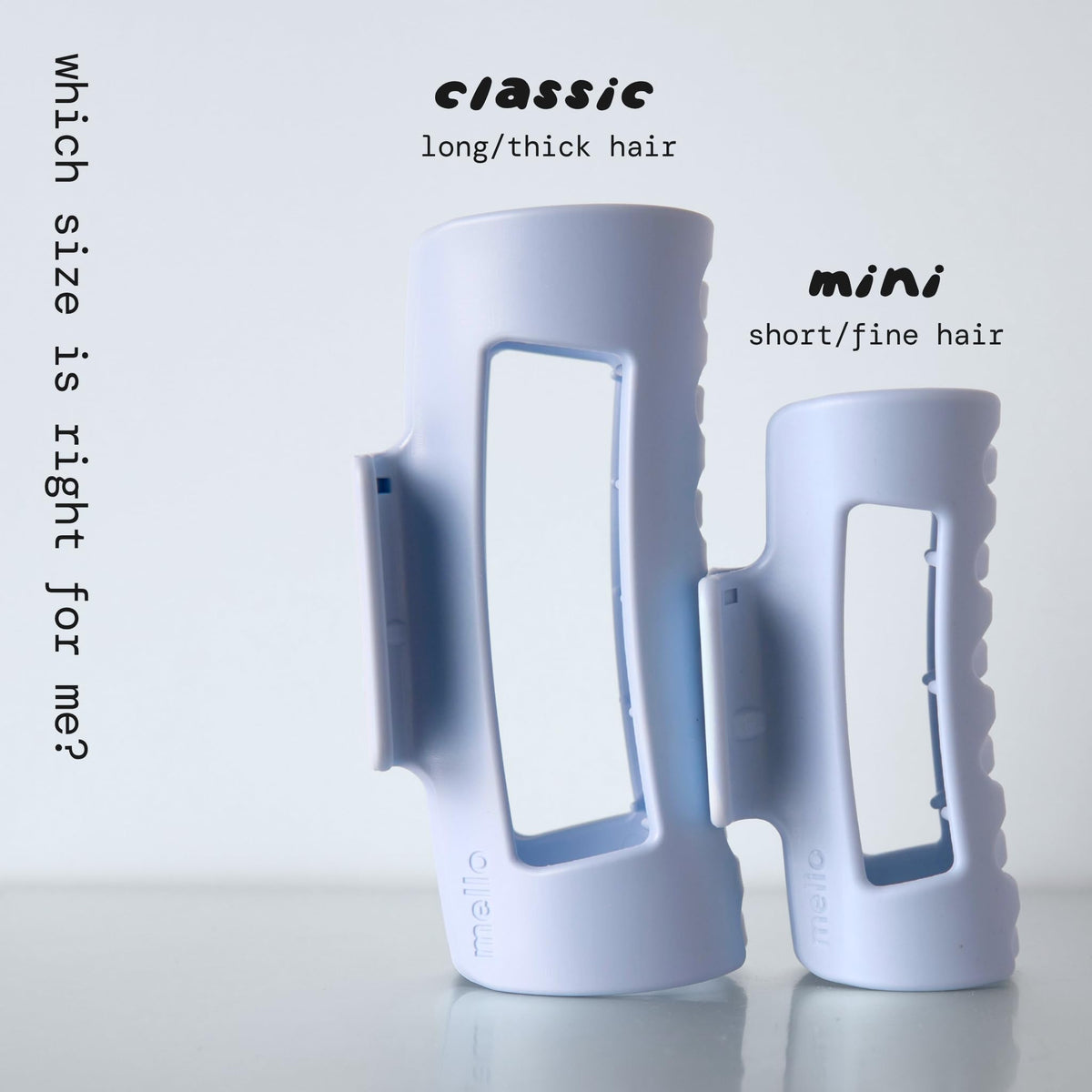MELLO clip held in hand to show small size and easy portability benefit
