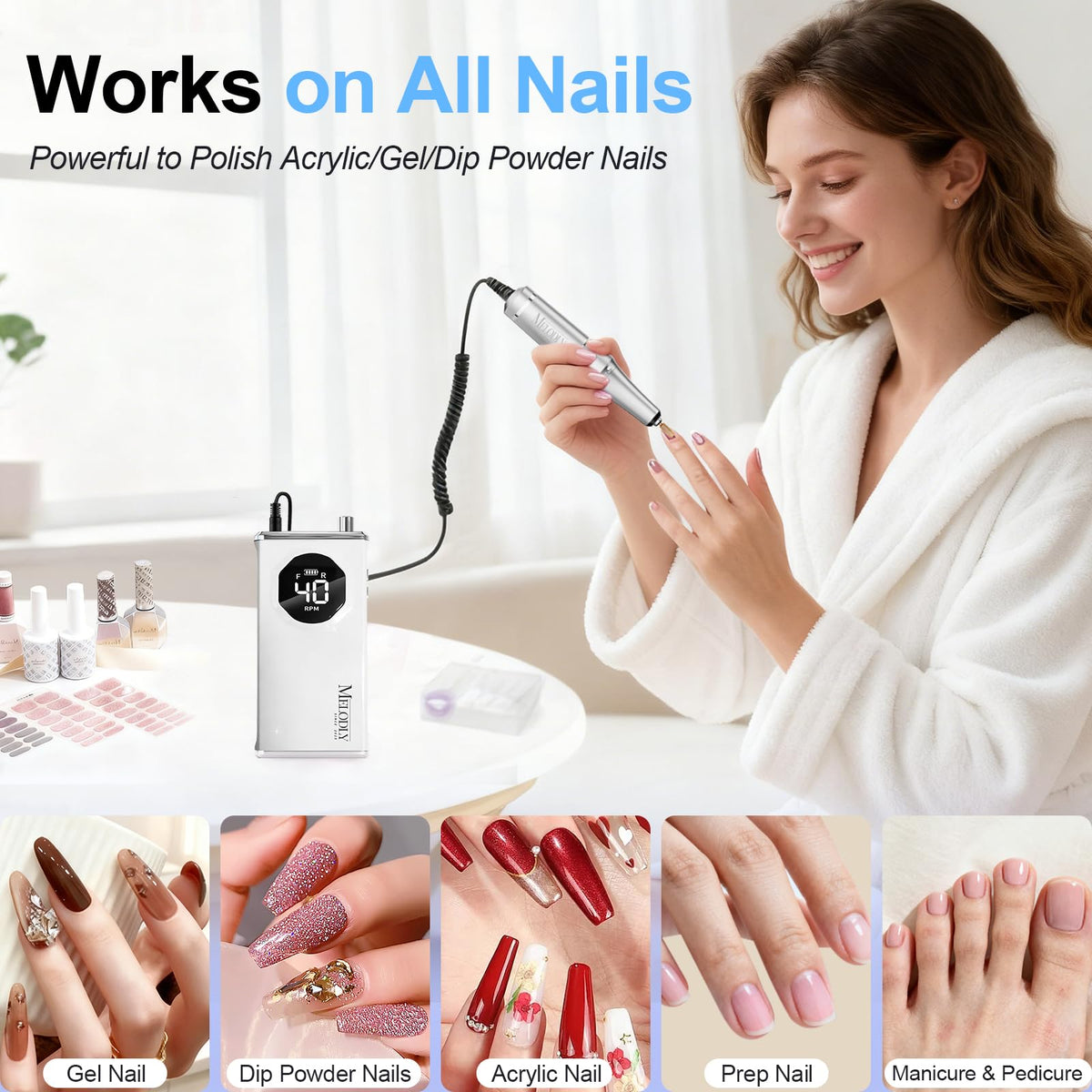 Melodly ceramic bit with sanding bands for precision and smooth finishes