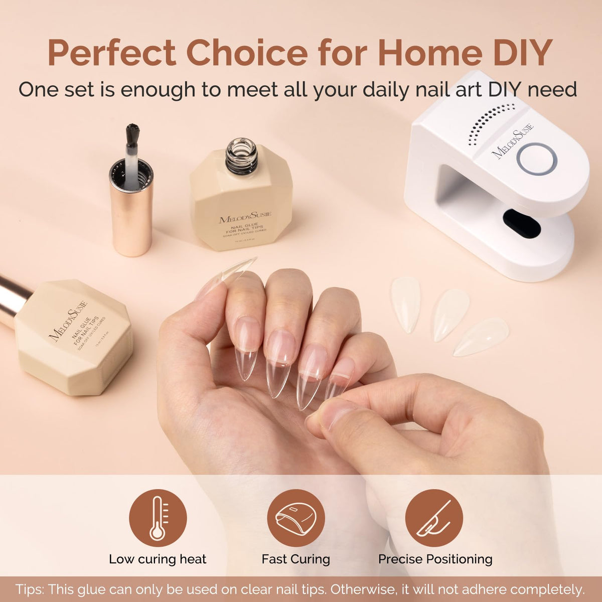 MelodySusie gel used to build nail apex for stronger nail structure