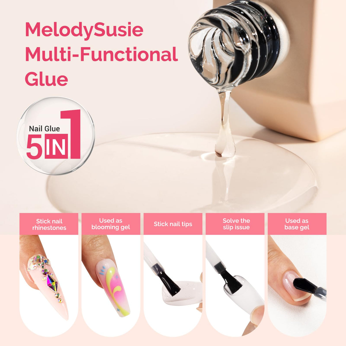 MelodySusie applying dehydrator and primer on a natural nail for better adhesion