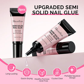 MelodySusie application on press-on nail ensuring quick, secure hold
