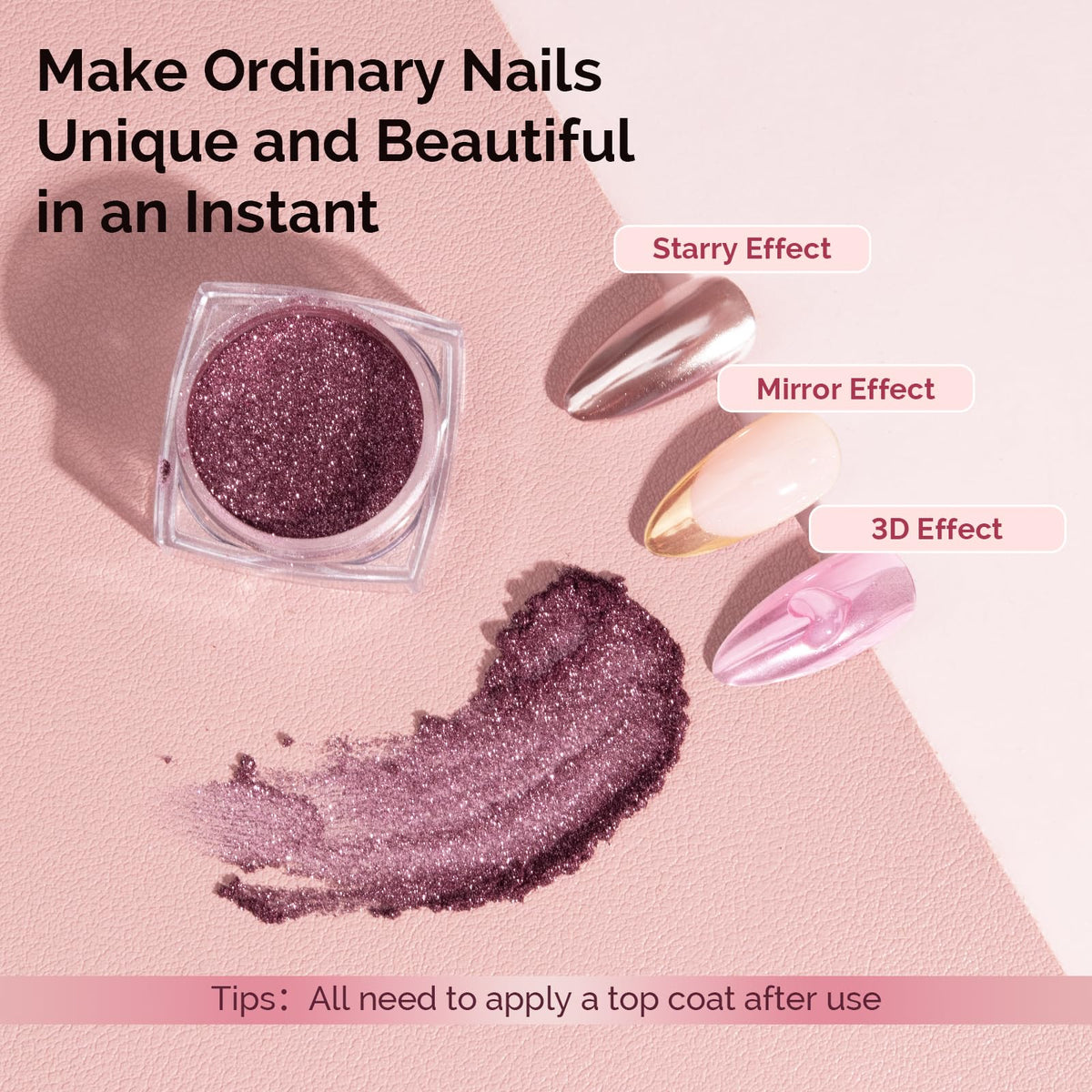 MelodySusie application tool beside jars demonstrating easy rub-on application