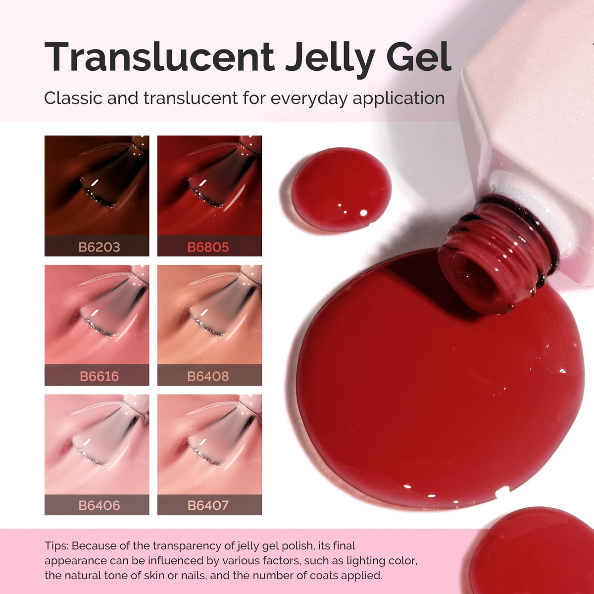 MelodySusie brush stroke texture demonstrating glossy jelly finish and buildability