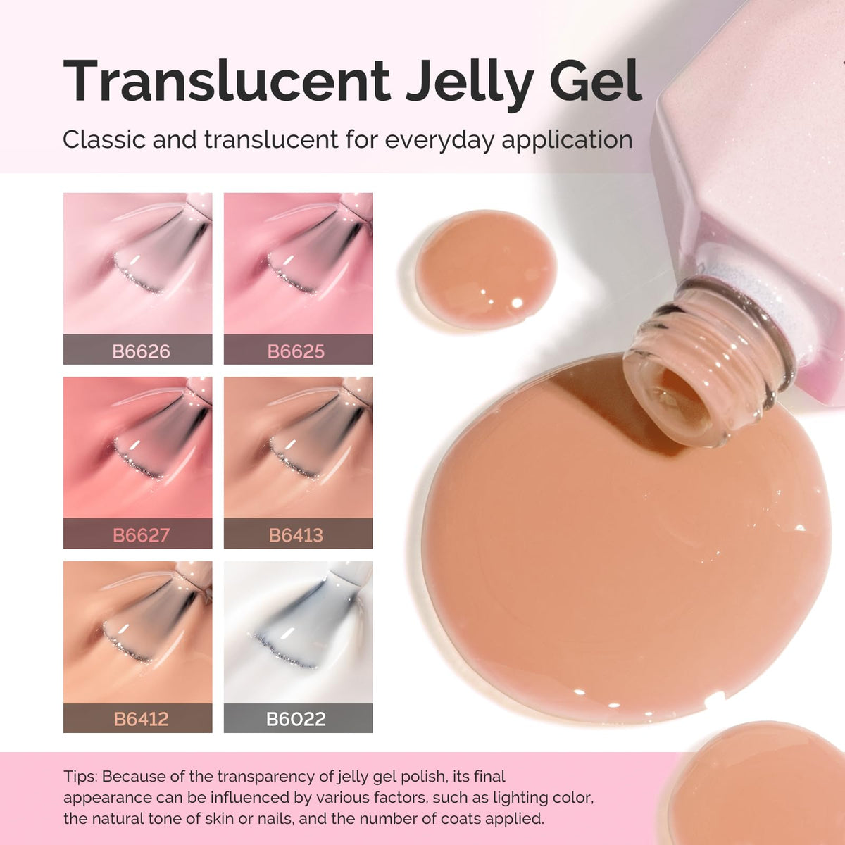 MelodySusie brush stroke close-up showing smooth jelly gel texture