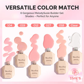 MelodySusie nude and pink color swatches for natural manicure options