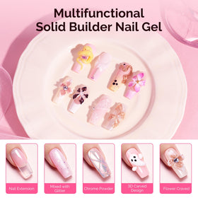 MelodySusie cured nail extensions with glossy finish showing long-lasting durability