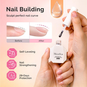 MelodySusie cured nails shining under UV/LED lamp, long-lasting glossy finish