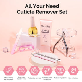 MelodySusie cuticle remover cream close-up showing gel texture and quick action