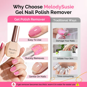MelodySusie double-ended cuticle pusher tool for gentle polish removal
