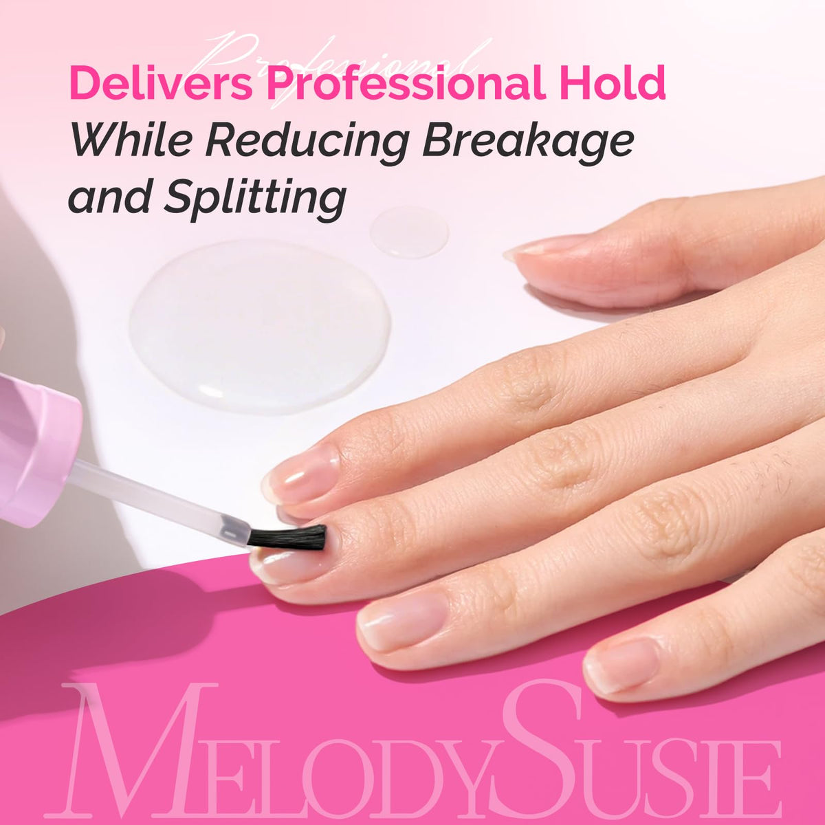 MelodySusie clear drop texture demonstrating quick dry and tack benefit