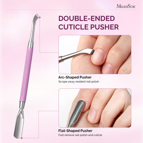 MelodySusie dual-ended pusher scraper showing multifunction edges for prep and cleanup