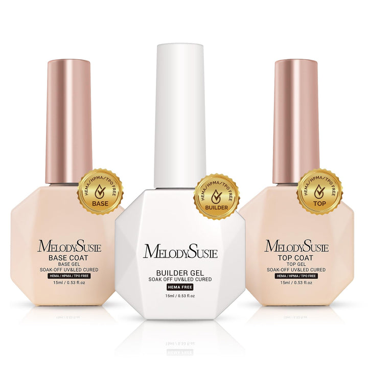 MelodySusie front packaging showing three clear 15ml bottles, highlights kit convenience