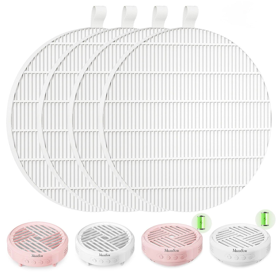 MelodySusie front view of four replacement filters showing neat packaging and ready supply