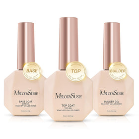 MelodySusie front packaging showing three clear 15ml bottles and benefits
