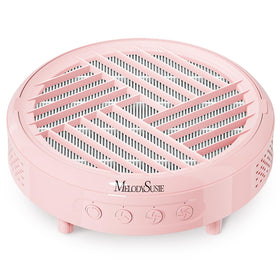 MelodySusie front view of compact nail dust collector showing sleek pink housing and intake, keeps workspace clean