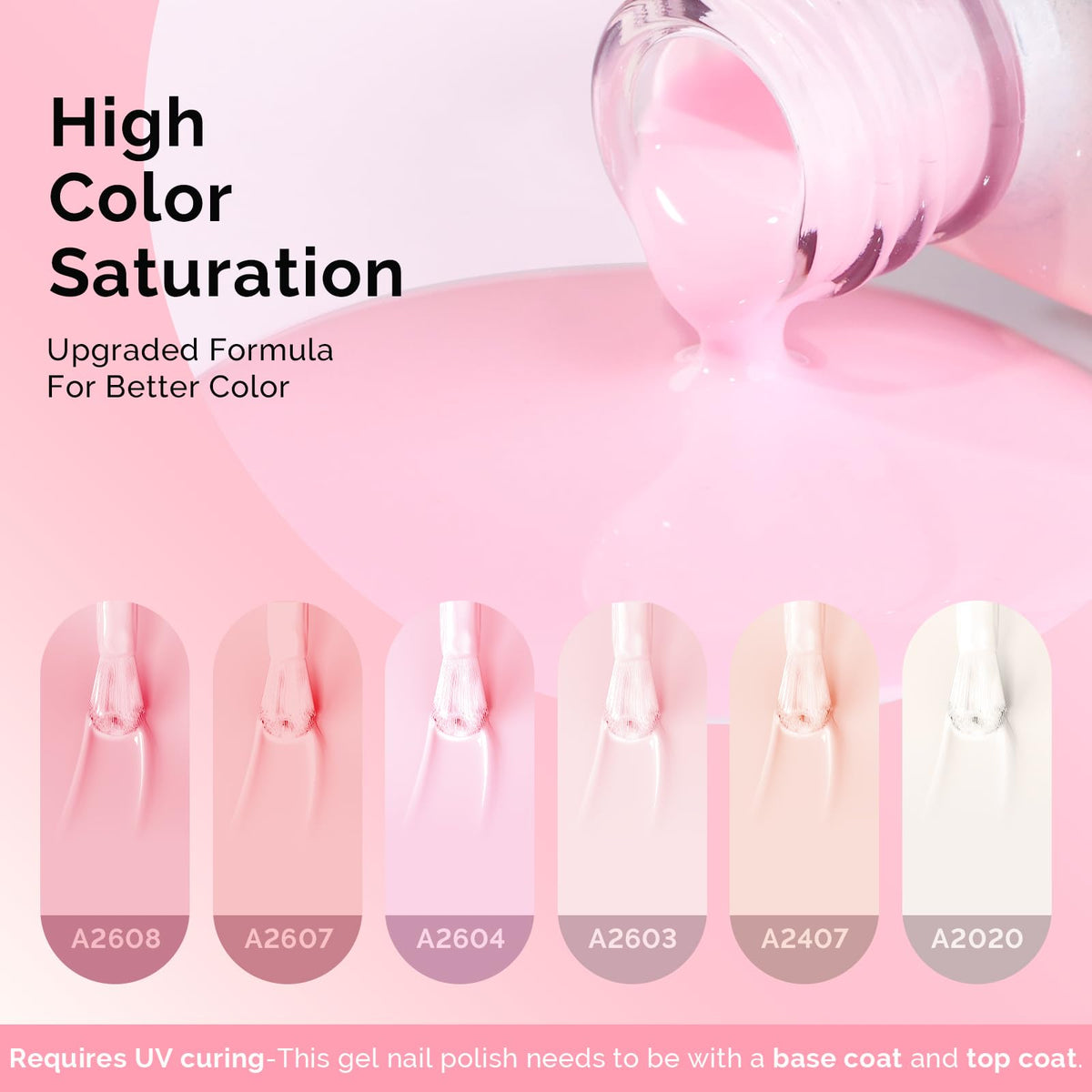 MelodySusie glossy cured gel on nails, highlights long-lasting shine