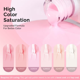 MelodySusie glossy cured gel on nails, highlights long-lasting shine