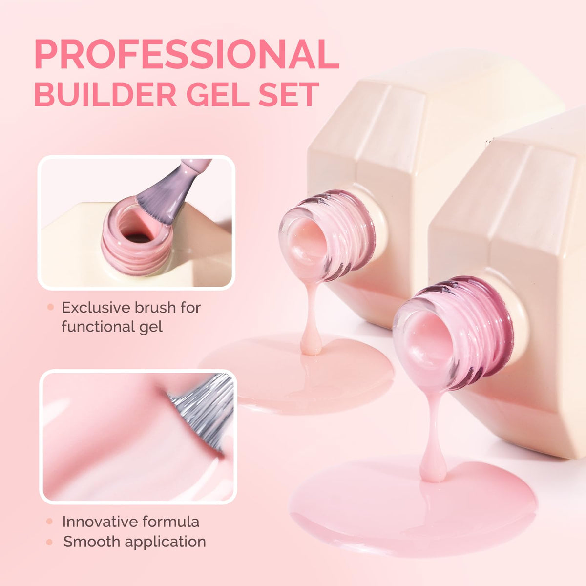 MelodySusie gel texture close-up highlighting thick self-leveling formula benefit